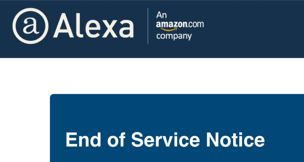 alexa.com end of service