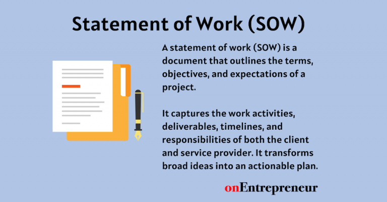 Statement of Work (SOW) meaning, elements, example, template