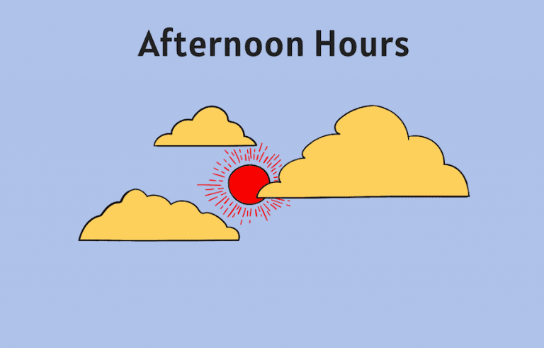 afternoon hours meaning example image