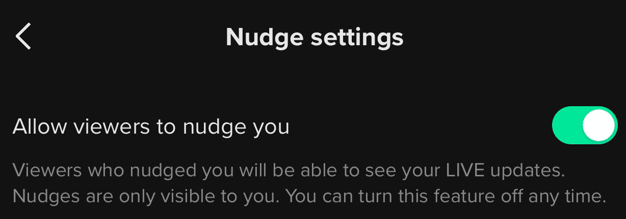 nudge in tiktok