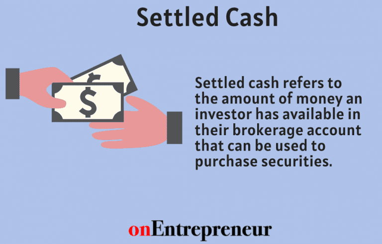 settled cash meaning example calculation image